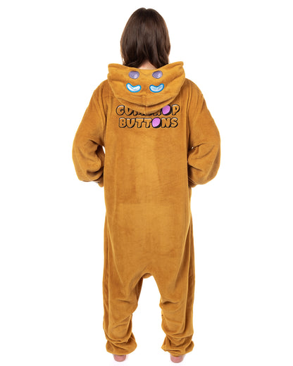 Shrek Union Suit Men's Kigurumi Gingy One Piece Hooded Costume Pajama (L/XL)