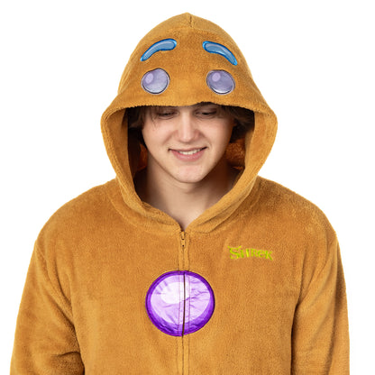 Shrek Union Suit Men's Kigurumi Gingy One Piece Hooded Costume Pajama (L/XL)