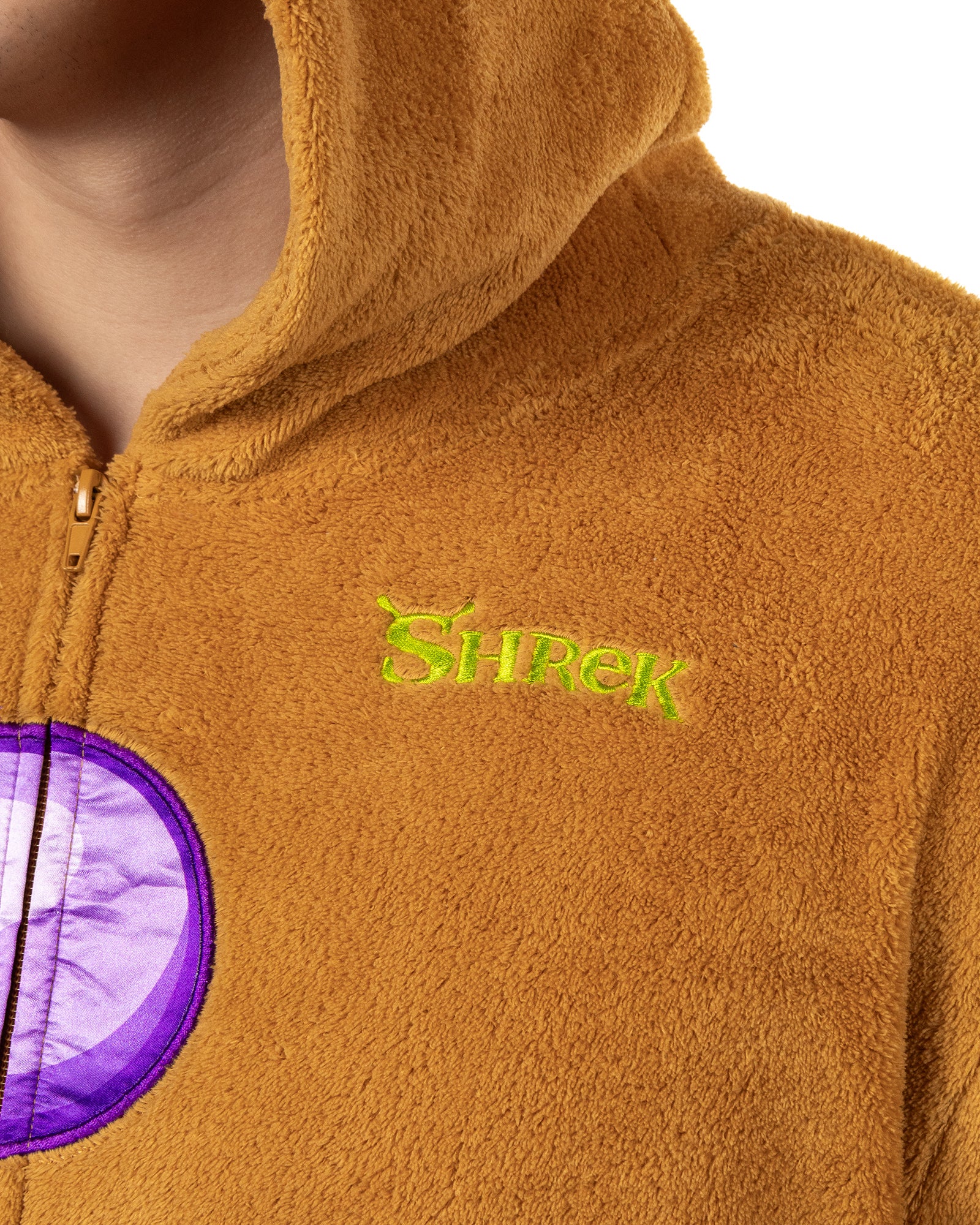 Shrek Union Suit Men's Kigurumi Gingy One Piece Hooded Costume Pajama (L/XL)