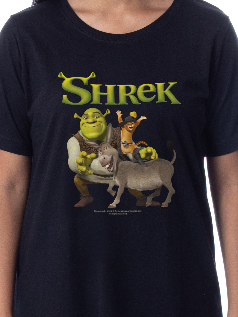 DreamWorks Shrek Womens' Donkey Puss in Boots Nightgown Sleep Pajama Shirt