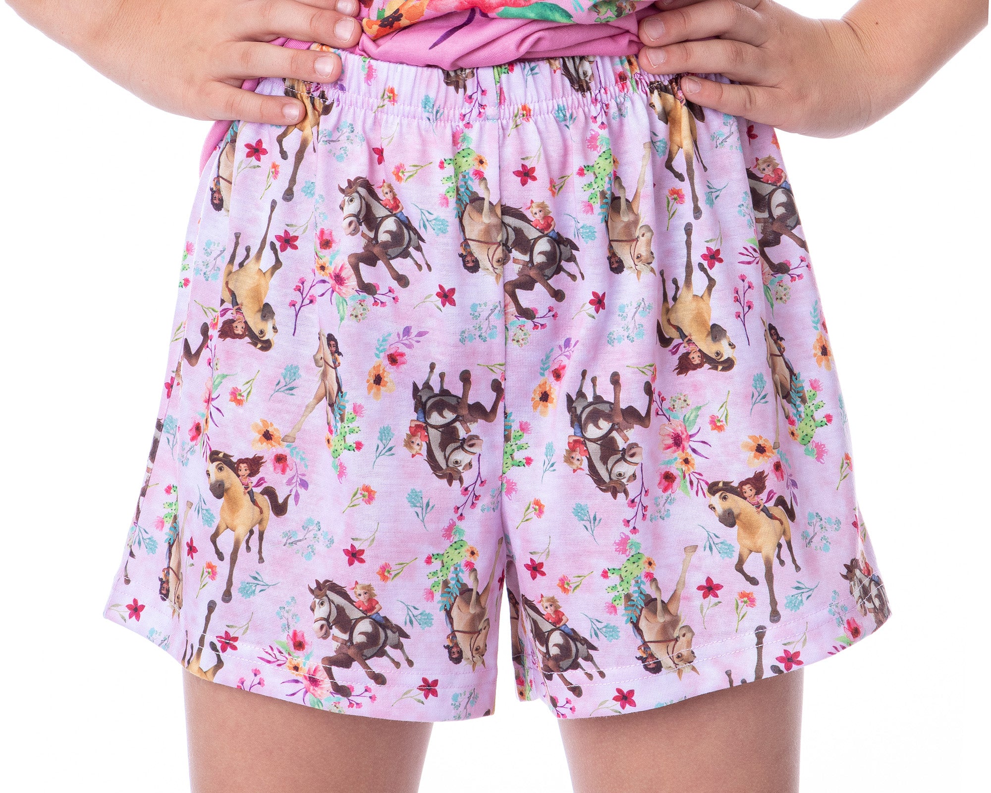 Girls' Spirit Untamed Movie Horse Lucky Sleep Pajama Set Shorts Crewneck