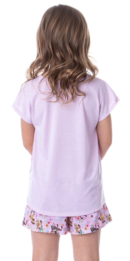 Girls' Spirit Untamed Movie Horse Lucky Sleep Pajama Set Shorts Crewneck