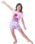 Dreamworks Trolls Girls' Poppy Happy Sleep Pajama Set Shorts Crewneck