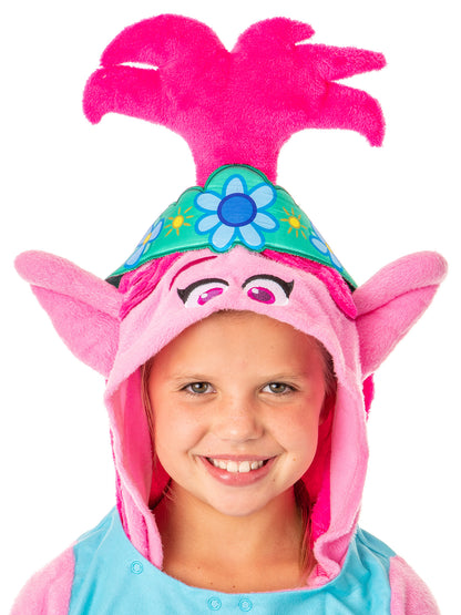 Dreamworks Trolls Movie Girls' Poppy Hooded Nightgown Sleep Shirt