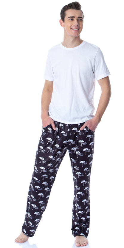 The Umbrella Academy Mens' TV Series Logo  Tossed Print Pajama Pants