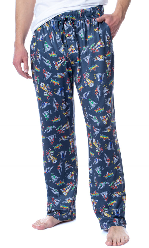 Voltron Mens' Classic Vintage TV Series '80s Tossed Print Pajama Pants