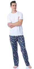 Voltron Mens' Classic Vintage TV Series '80s Tossed Print Pajama Pants