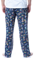 Voltron Mens' Classic Vintage TV Series '80s Tossed Print Pajama Pants