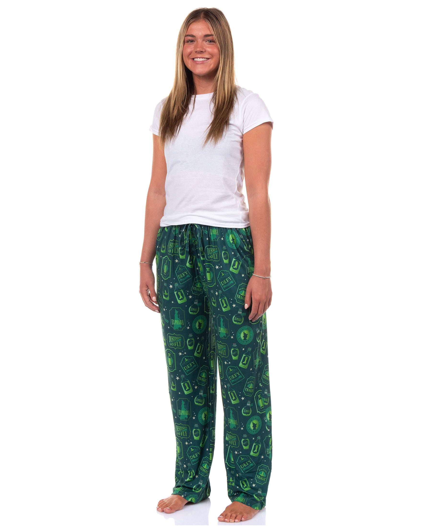 Wicked Pajamas Women's Elphaba Elements Destined To Fly Lounge PJ Pants