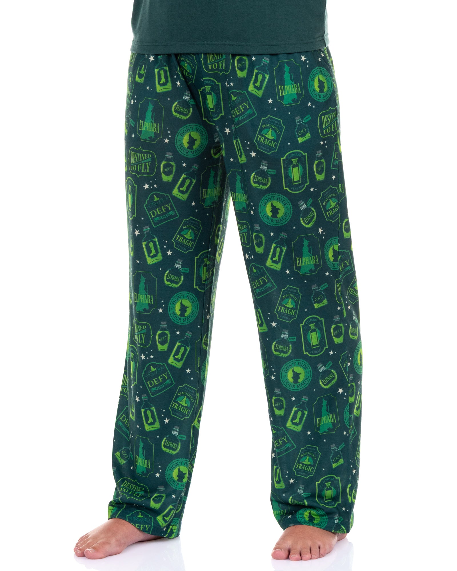 Wicked Pajamas Women's Elphaba Destined To Fly Shirt and Pants Pajama Set