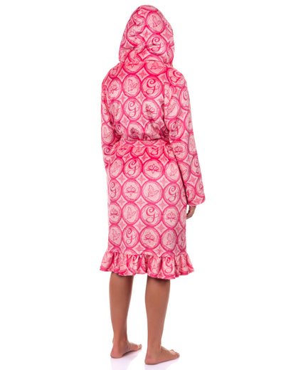 Wicked Women's Bathrobe Glinda the Good Witch Ruffle Self Tie Hooded Robe