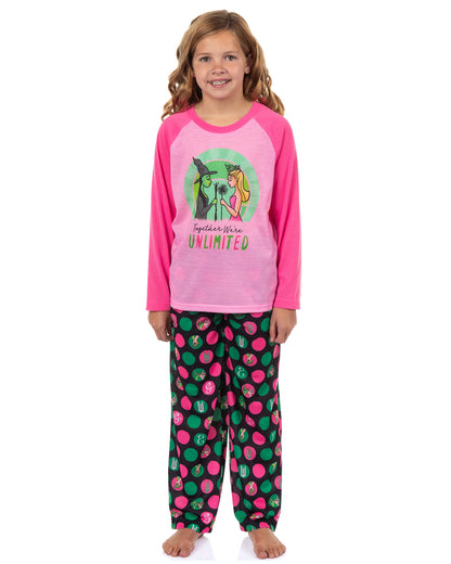 Wicked Pajamas Girls' Elphaba And Glinda We're Unlimited Pajama Set