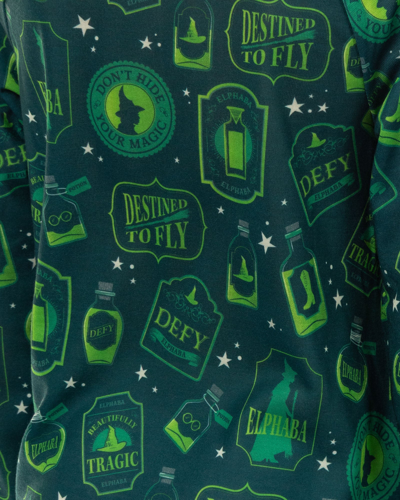 Wicked Girls' Pajama Nightgown Elphaba Destined To Fly Raglan Gown For Kids