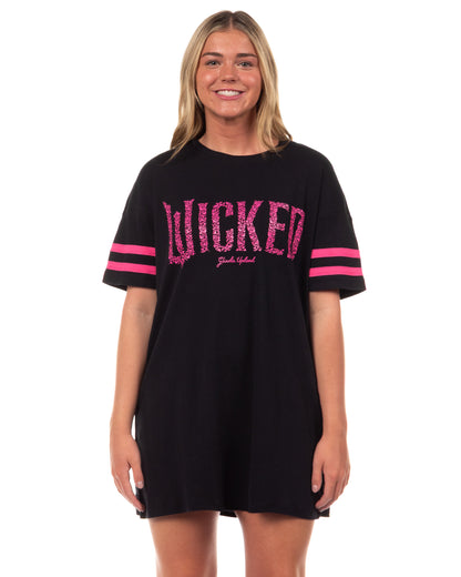 Wicked Woman's Glinda Upland Varsity Nightgown Sleep Shirt Loungewear
