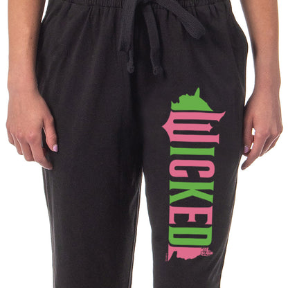 Wicked Women's Movie Film Face Silhouette Logo Pajama Pants For Adults