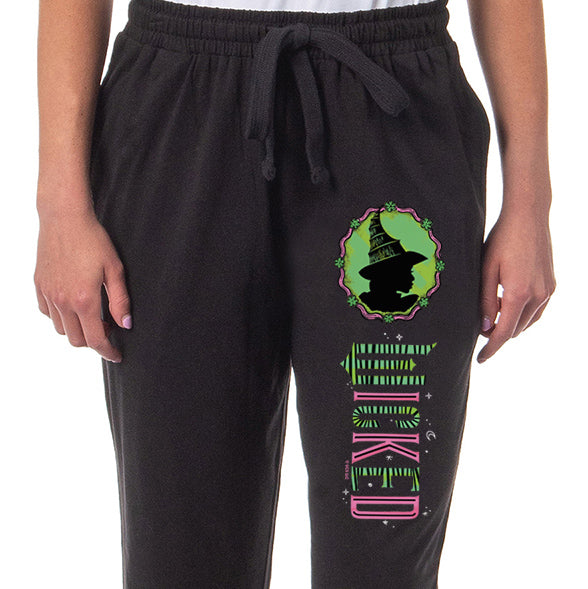 Wicked Women's Movie Film Elphaba Silhouette Logo Pajama Pants For Adults