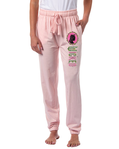 Wicked Women's Movie Film Glinda Face Silhouette Logo Pajama Pants For Adults
