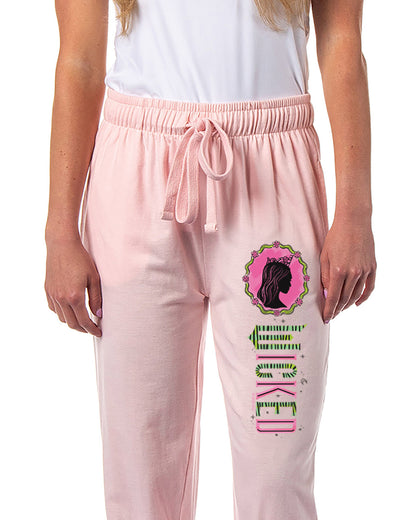 Wicked Women's Movie Film Glinda Face Silhouette Logo Pajama Pants For Adults