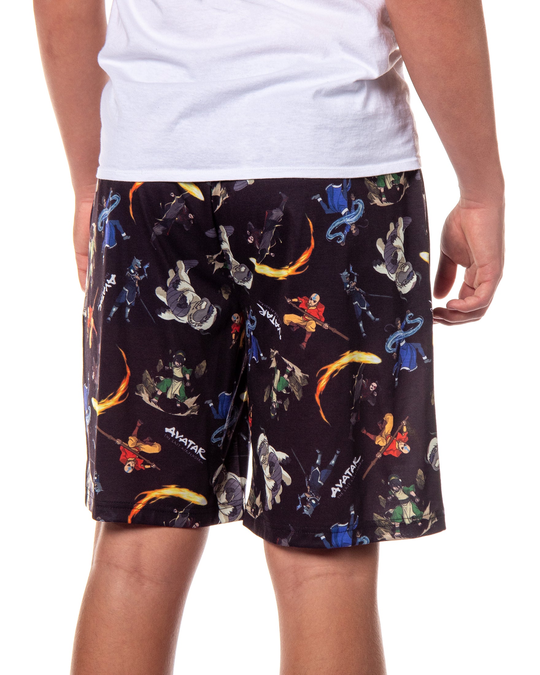 Avatar The Last Airbender Men's Allover Character Print Sleep Shorts