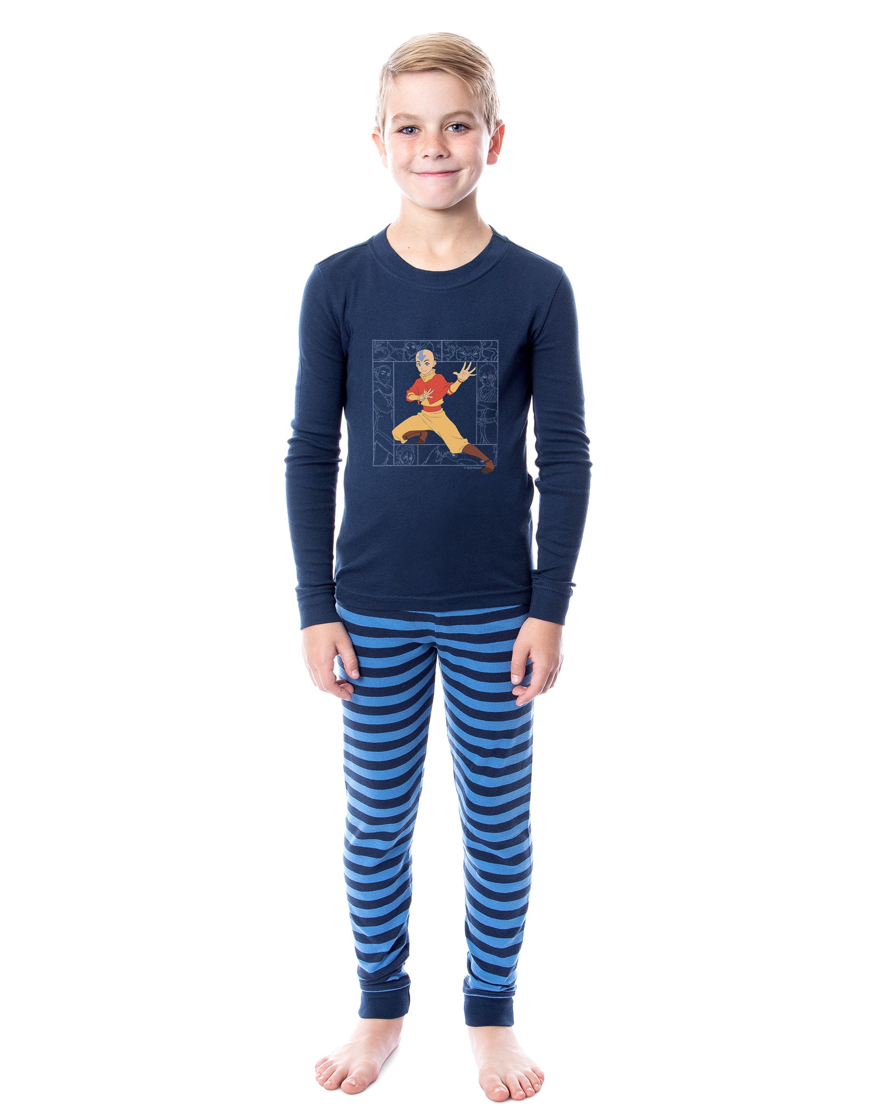 Avatar: The Last Airbender Aang 2 Piece Long Sleeve Pajama Set
