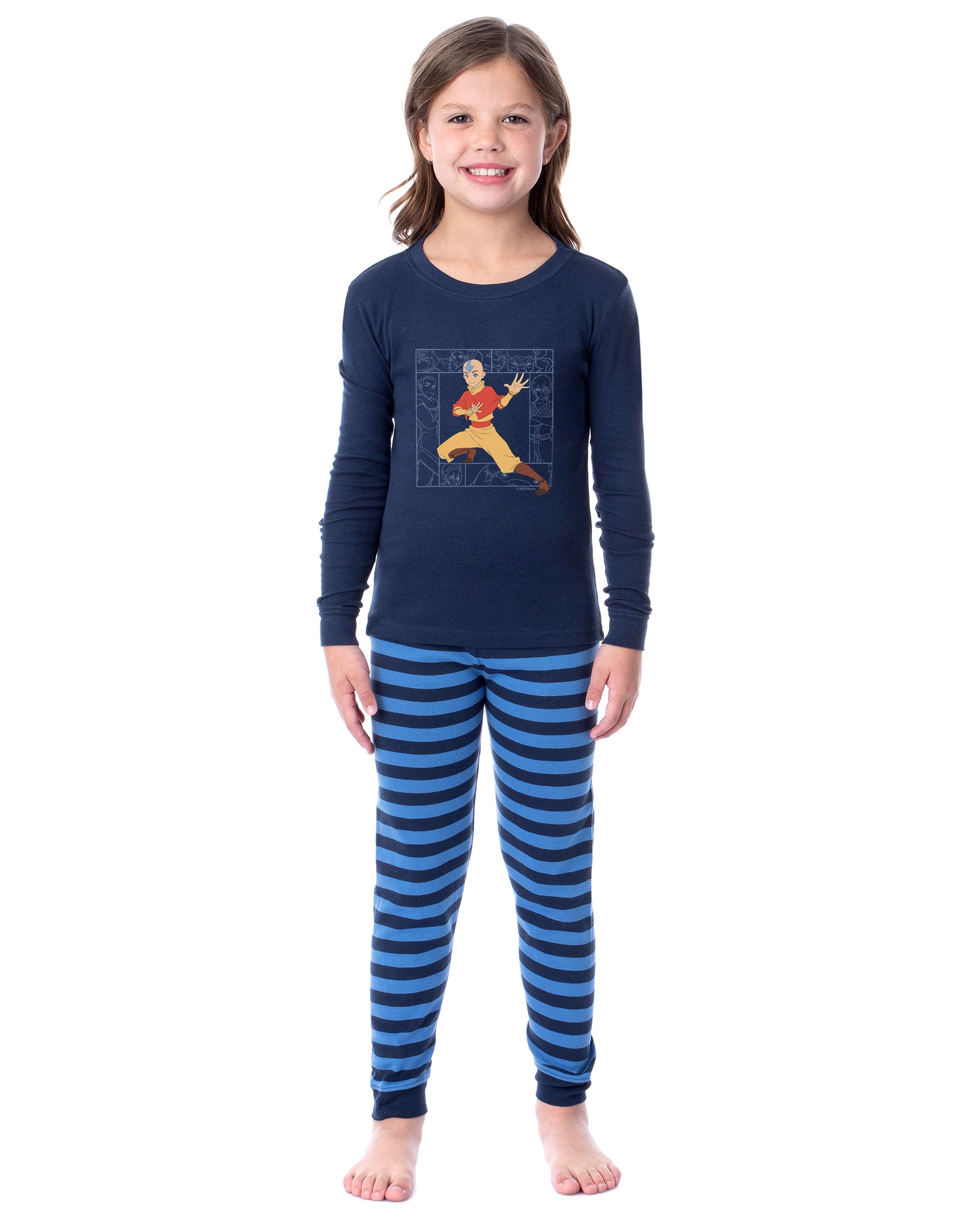 Avatar: The Last Airbender Aang 2 Piece Long Sleeve Pajama Set