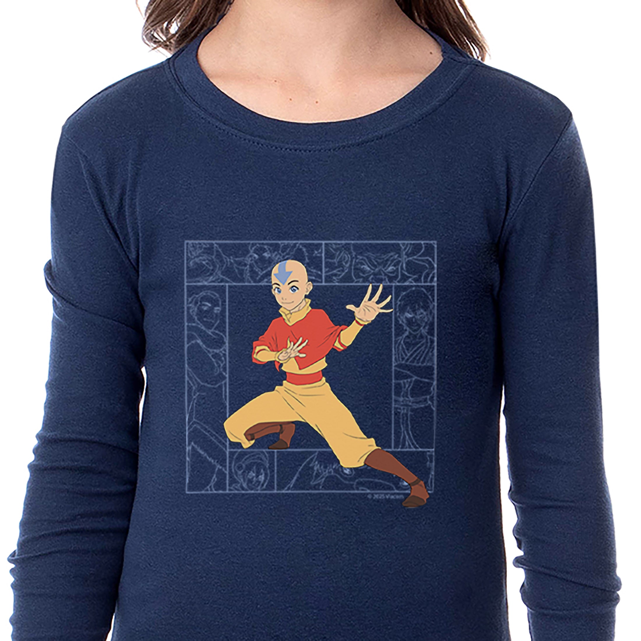 Avatar: The Last Airbender Aang 2 Piece Long Sleeve Pajama Set