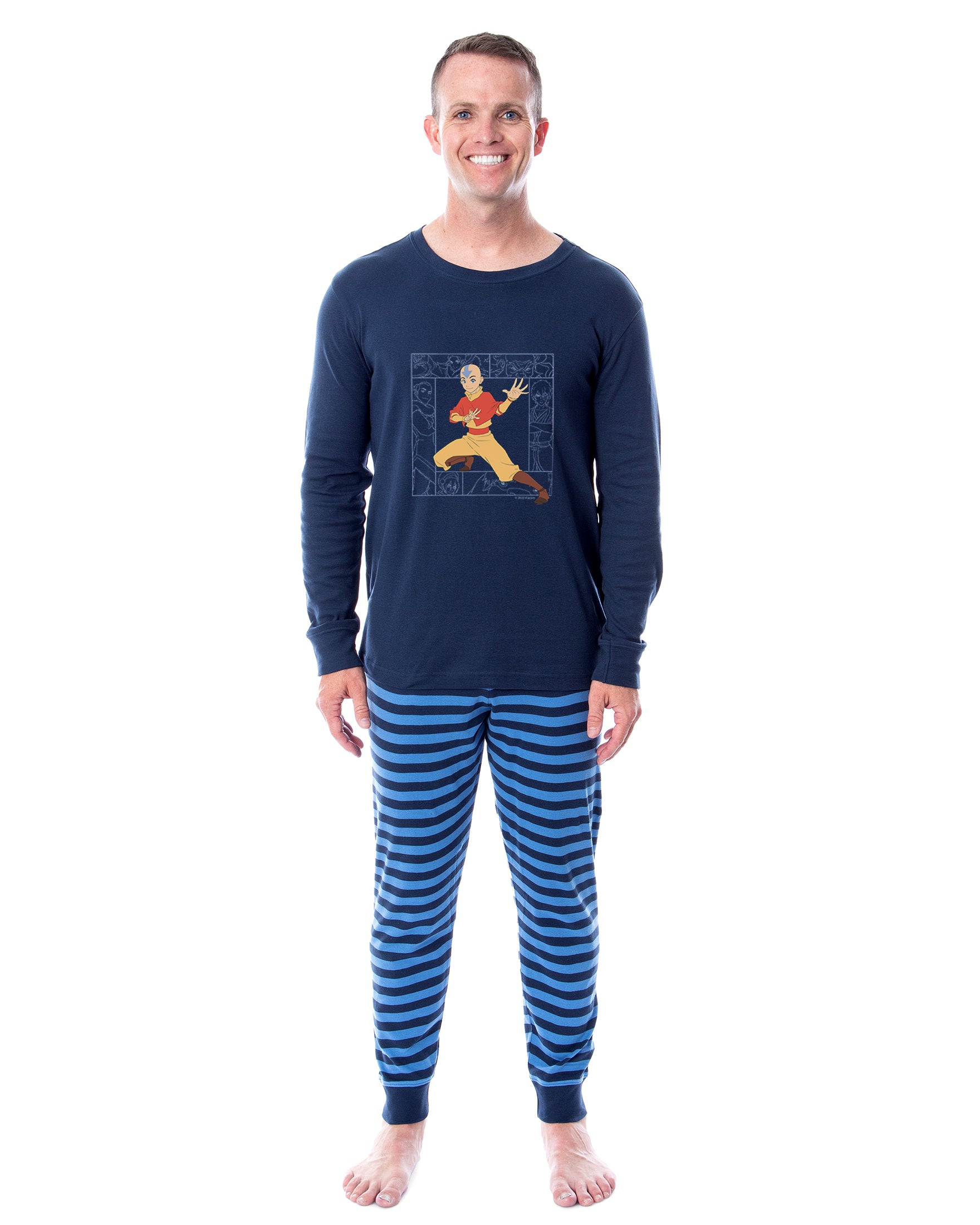 Avatar: The Last Airbender Aang 2 Piece Long Sleeve Pajama Set