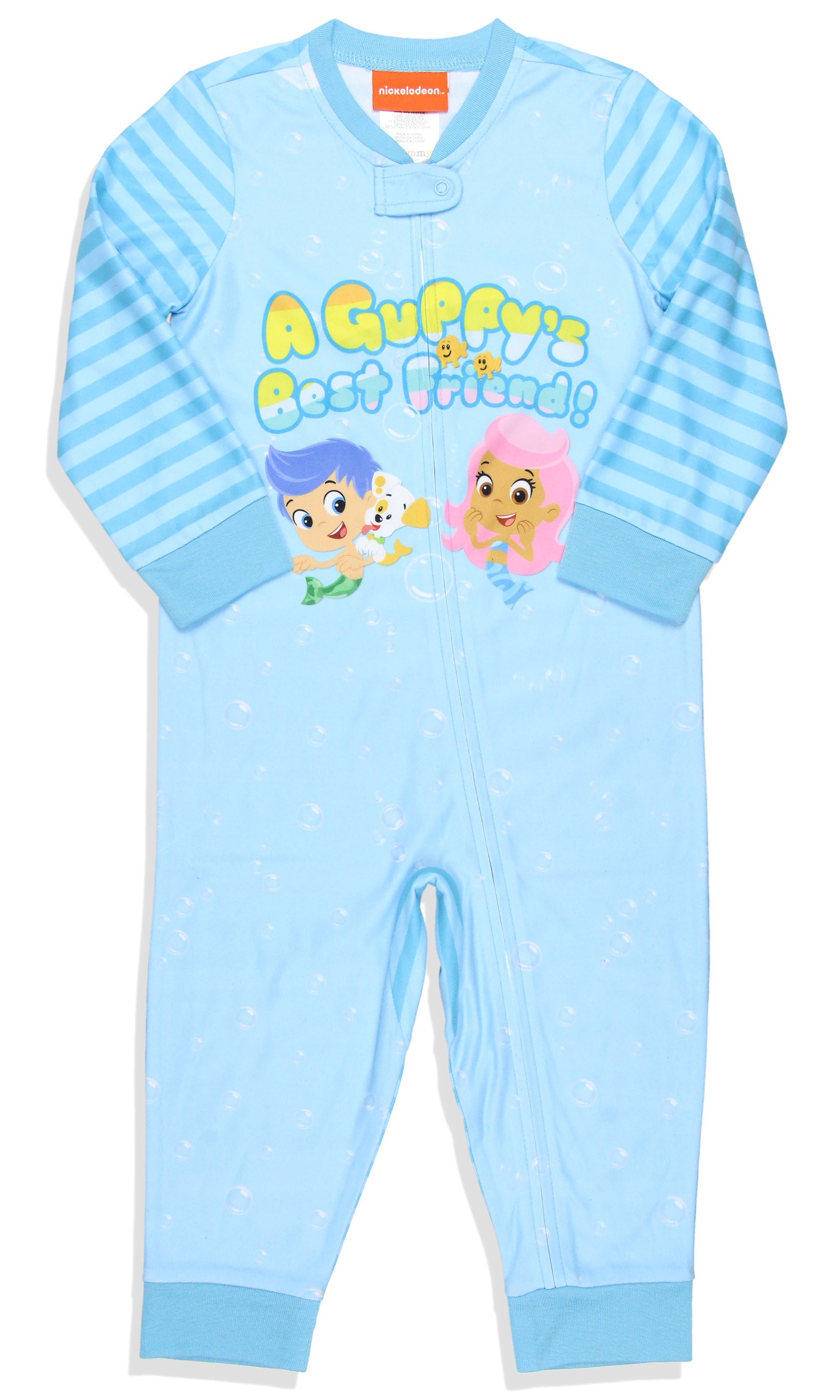 Nickelodeon Toddler Boys' Bubble Guppies Union Suit Footless Sleep Pajama