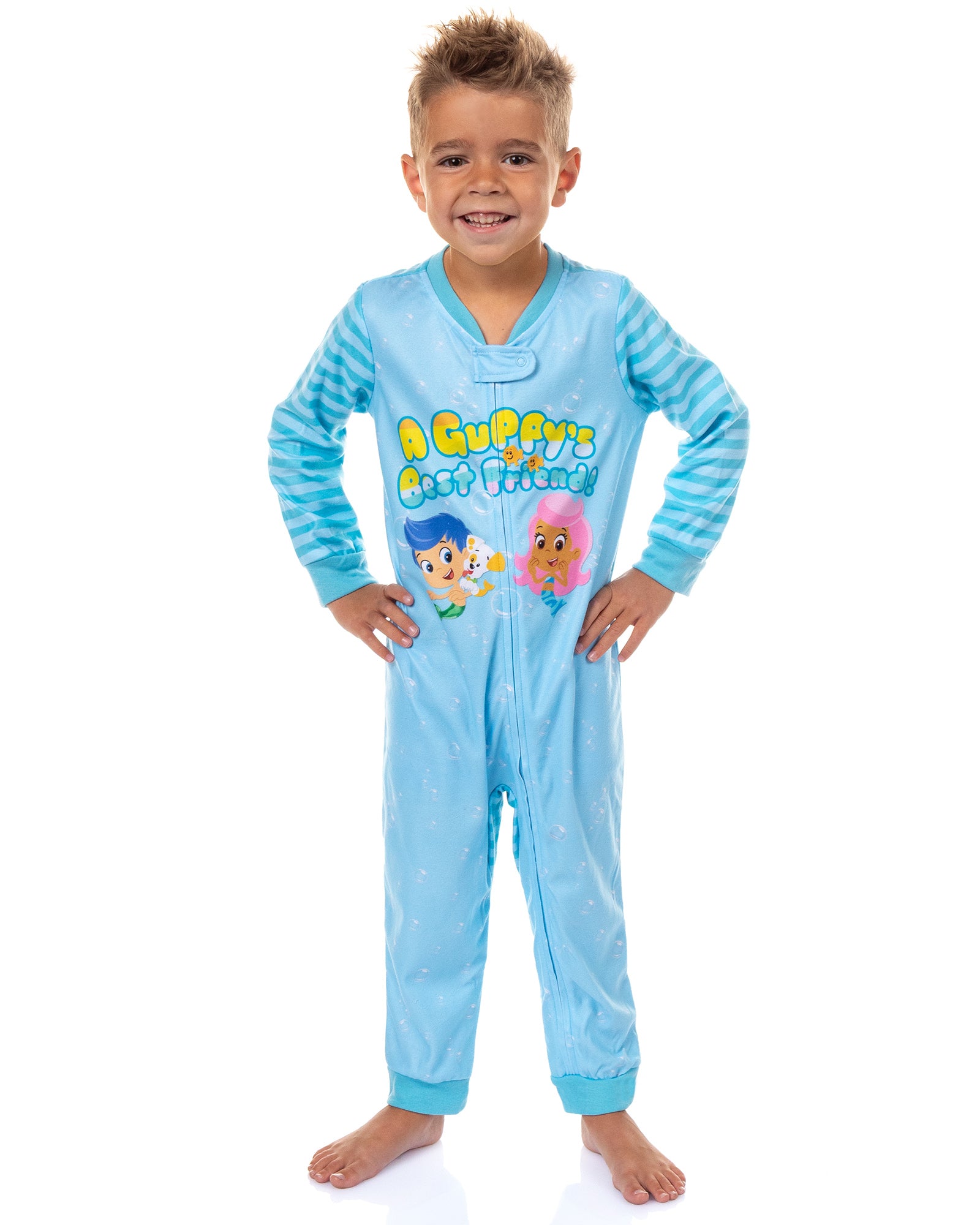 Nickelodeon Toddler Boys' Bubble Guppies Union Suit Footless Sleep Pajama
