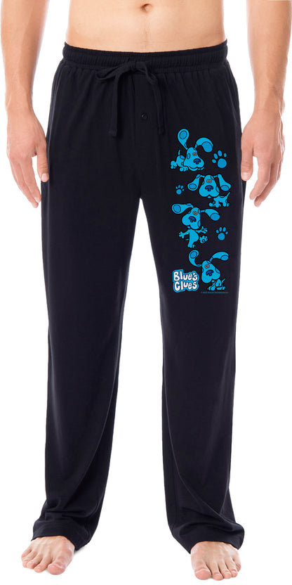 Blue's Clues Men's TV Show Blue Paw Print Sleep Lounge Pajama Pants