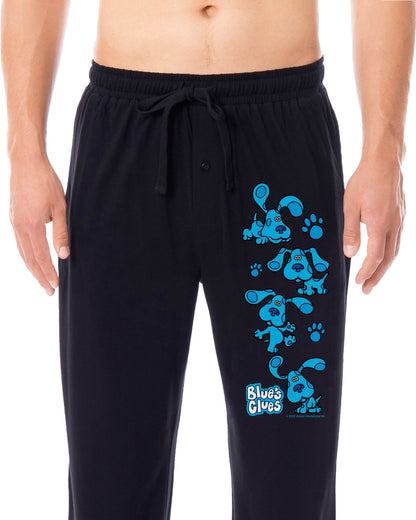 Blue's Clues Men's TV Show Blue Paw Print Sleep Lounge Pajama Pants