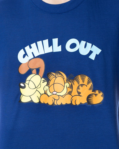 Nickelodeon Mens' Garfield Odie Comic Strip Chill Out Sleep Pajama Set