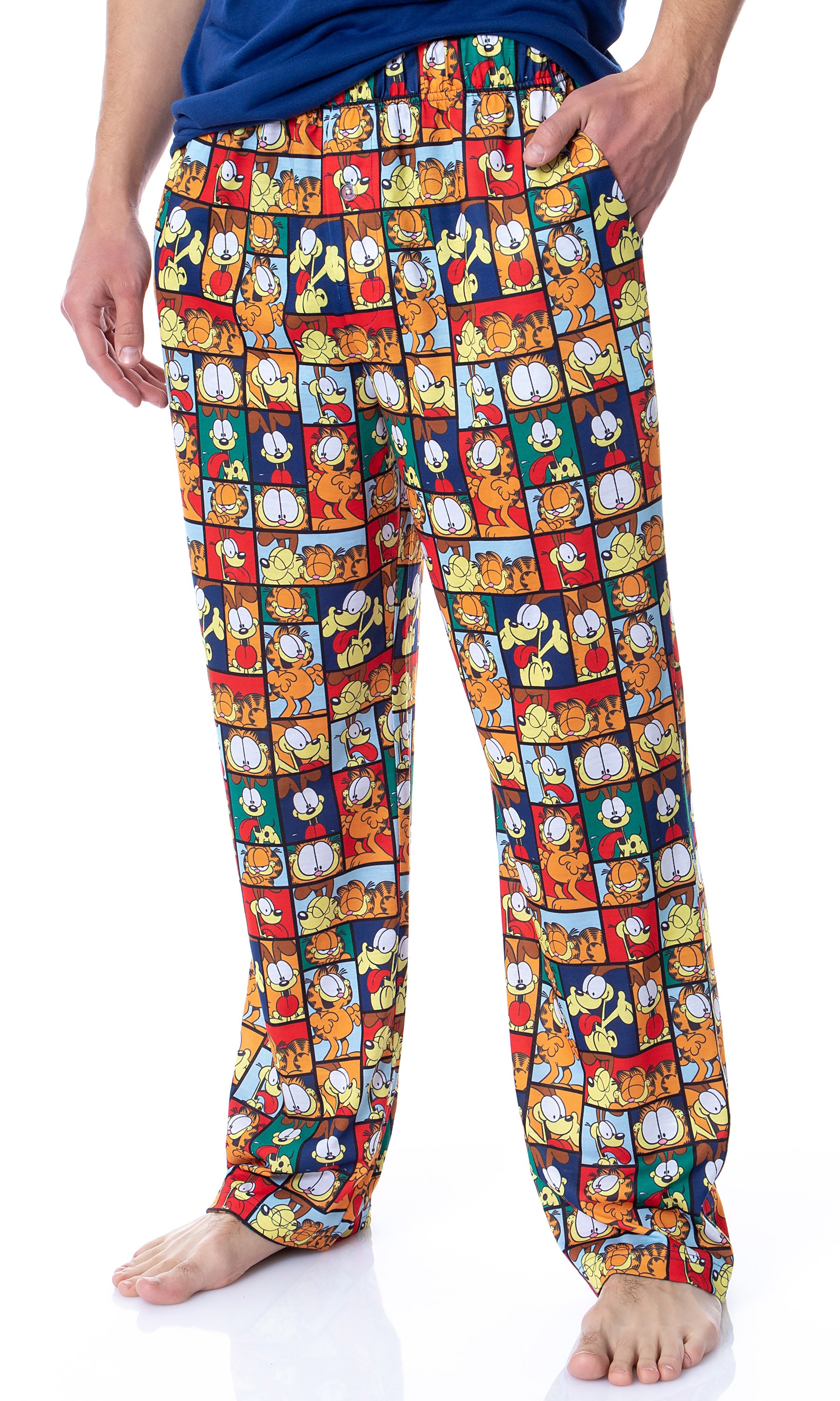 Nickelodeon Mens' Garfield Odie Comic Strip Chill Out Sleep Pajama Set