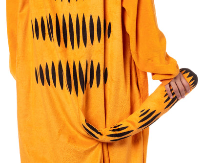 Garfield Mens' Character Hooded Union Suit Costume Sleep Pajama For Adults