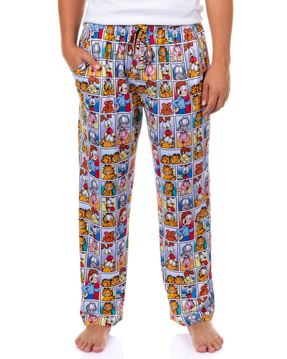 Garfield Pajamas Men's Character Comic Squares Lounge Sleep PJ Pants
