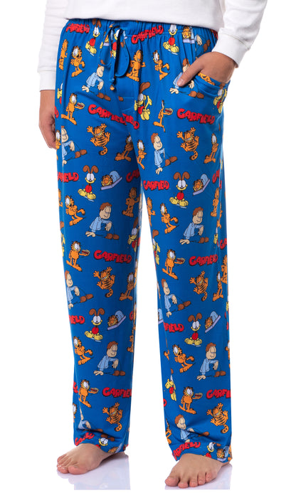 Garfield Comic Men's Odie Jon Sleep Tossed Print Pajama Pants For Adults