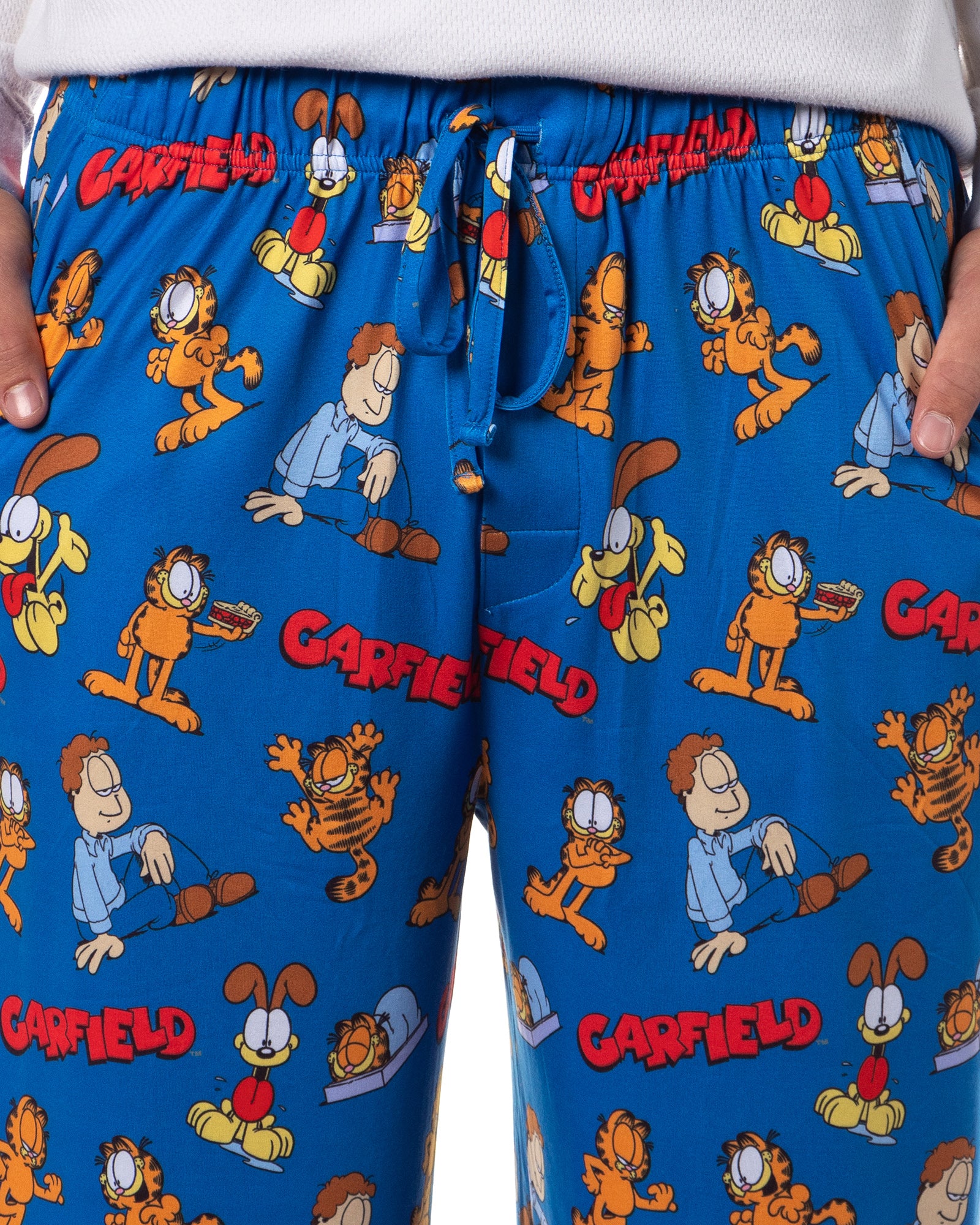 Garfield Comic Men's Odie Jon Sleep Tossed Print Pajama Pants For Adults