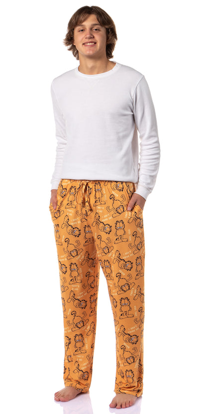 Garfield Men's I Don't Think So Tossed Print Sleep Pajama Pants For Adults