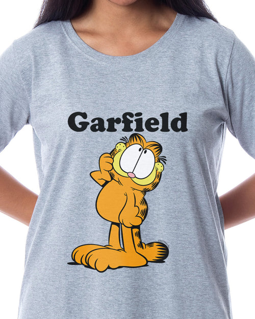Garfield Comic Womens' I'm Cute Pose Pajama Dorm Sleep Shirt Nightgown