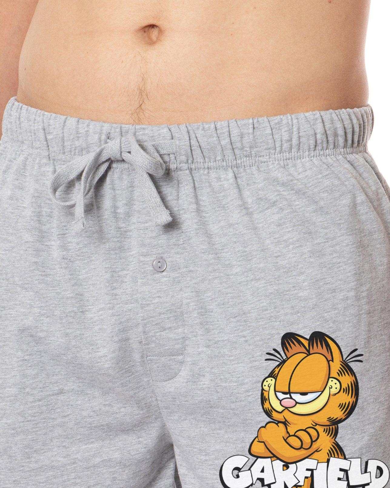 Garfield Comic Mens' Smug Cat Pose Sleep Soft Pajama Shorts For