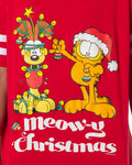 Garfield Comic Women's Meow-y Christmas Nightgown Pajama Shirt Dress For Adults