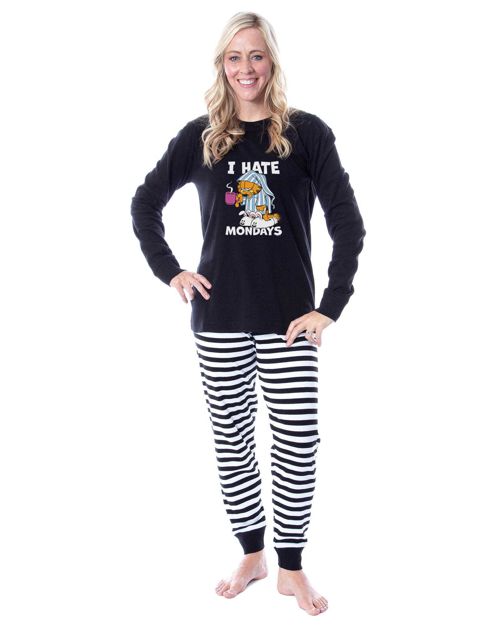 Garfield I Hate Mondays Pajamas Men's Tight Fit Sleep Set