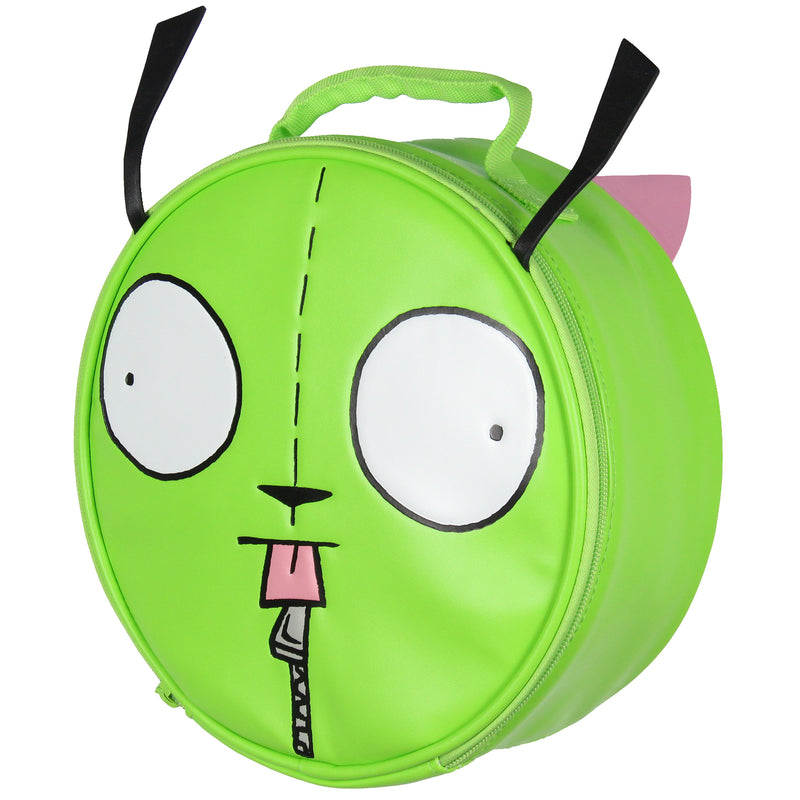 Invader ZIM Gir And Pig Character Head Shaped Insulated Lunch Box Bag Tote