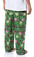 Invader ZIM Adult ZIM Gir and Pig AOP Tossed Print Sleep Pajama Pants Loungewear Sleepwear for Men Women