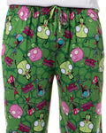 Invader ZIM Adult ZIM Gir and Pig AOP Tossed Print Sleep Pajama Pants Loungewear Sleepwear for Men Women