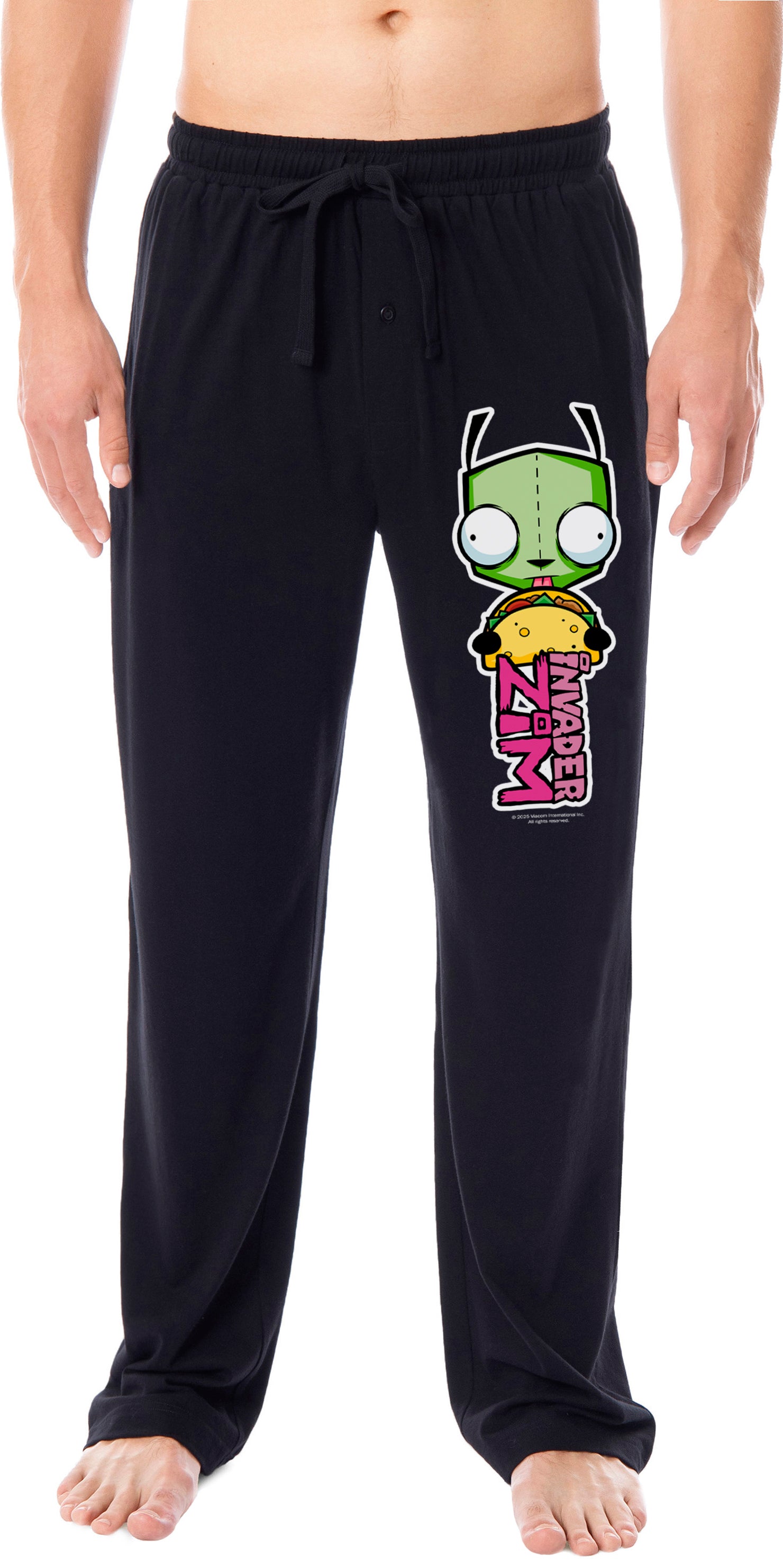 Invader ZIM Men's Gir Title Logo Sleep Lounge Pajama Pants For Adults