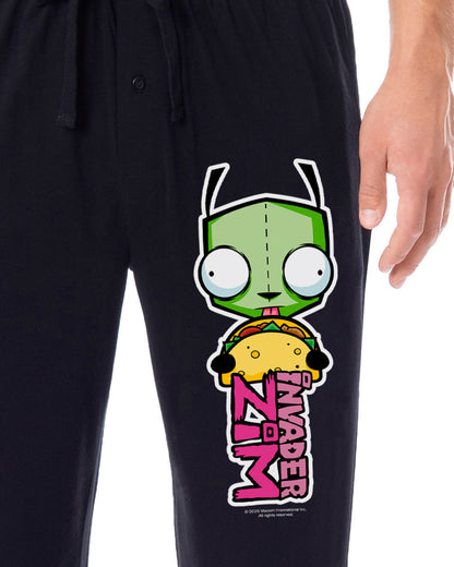 Invader ZIM Men's Gir Title Logo Sleep Lounge Pajama Pants For Adults