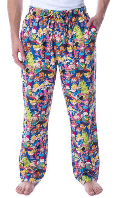 Nickelodeon Men's 90s Cartoon Characters Allover Loungewear Pajama Pants