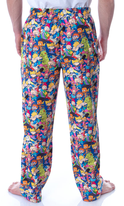 Nickelodeon Men's 90s Cartoon Characters Allover Loungewear Pajama Pants