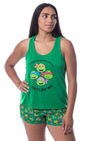 Nickelodeon Teenage Mutant Ninja Turtles Womens' 84 Tank Pajama Short Set